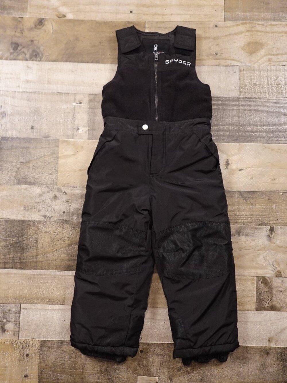 Spyder Snow Bib Pants Kids Size 5 Black Insulated Ski Snowboard Winter